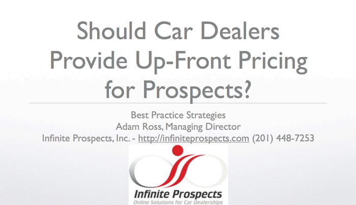 Up-Front Pricing via Email for Car Dealers: Yes or No?